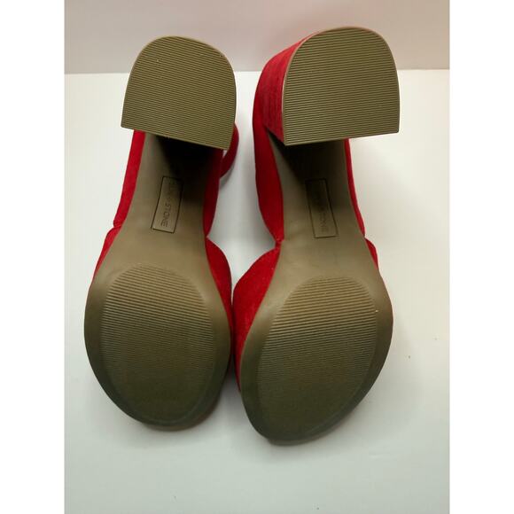 Sun + Stone Women's Reemaa Peep Toe Block Heel Platform Sandals Size 9.5 - Picture 2 of 4
